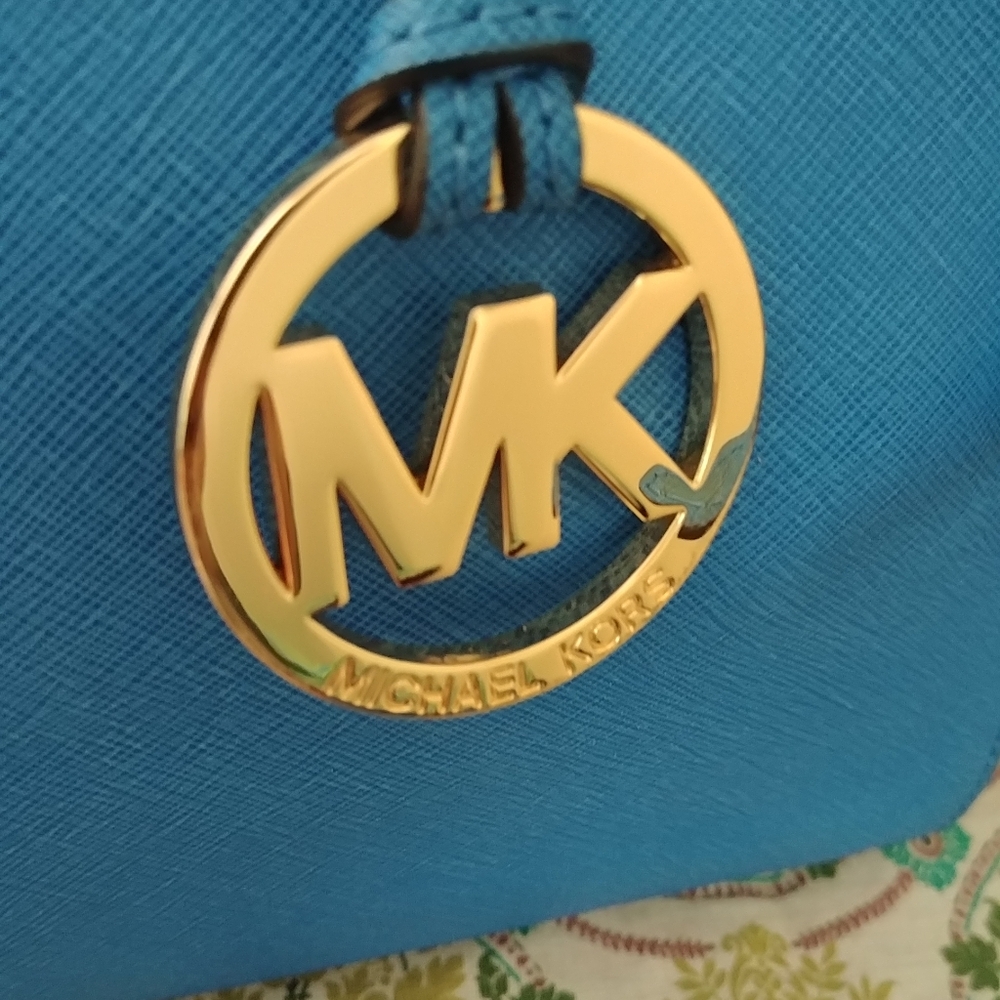 Michael Kors Bright Blue purse - Picture 5 of 10